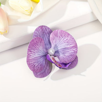 Floral Orchid Heels with FREE Flower Clip – White | Sky Blue | Pink (Sizes 37–41)