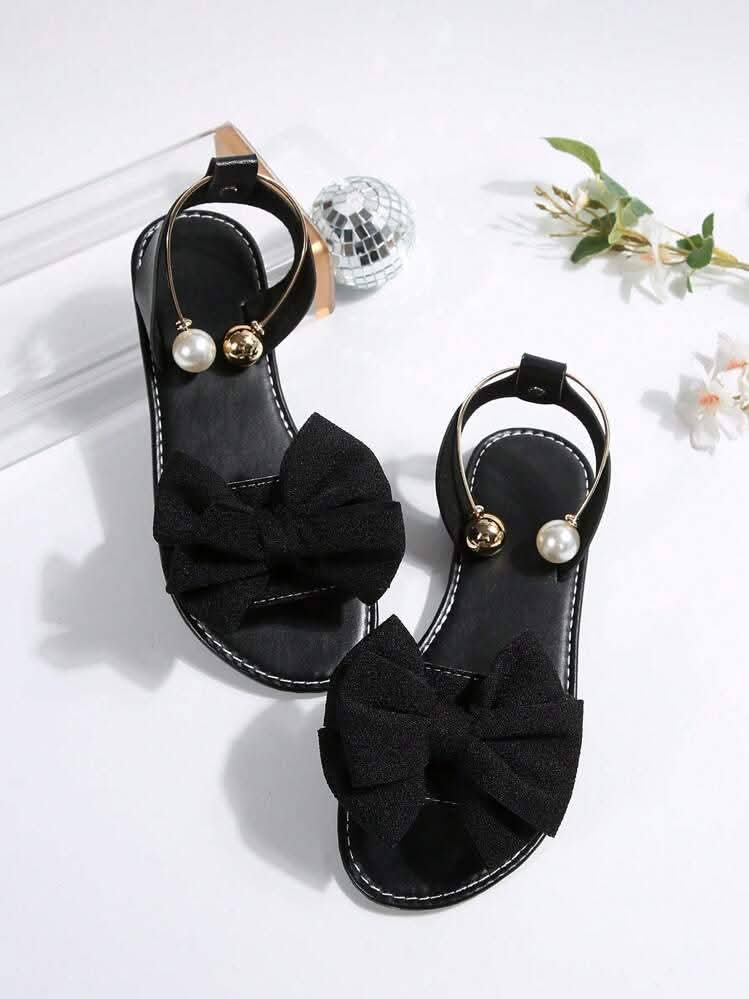 Women's Elegant Bow Sandals - Comfortable Flat Thong Sandals |black .green Size 37-41"