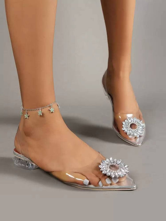 Braided Leather Sandals Women | Strappy Flat Sandals in silver color | EU 36-41